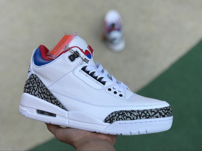 NIKE AIR JORDAN 3 RETRO SEOUL WHITE RED BLUE AV8370 100 - Image 8