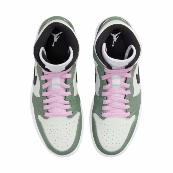 NIKE AIR JORDAN 1 MID DUTCH GREEN BLACK BARELY GREEN CZ0774 300 - Image 4