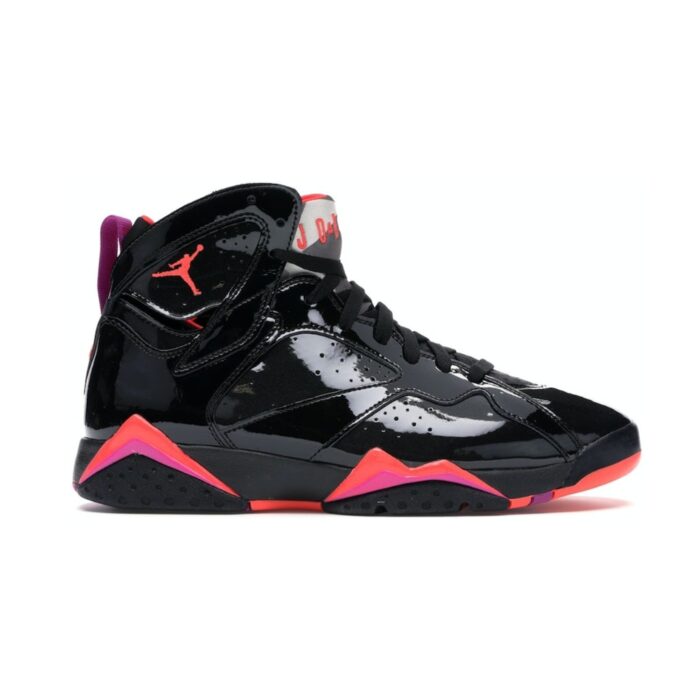 NIKE AIR JORDAN 7 RETRO BLACK GLOSS BRIGHT CRIMSON ANTHRACITE SMOKE GREY 313358 006 - Image 2