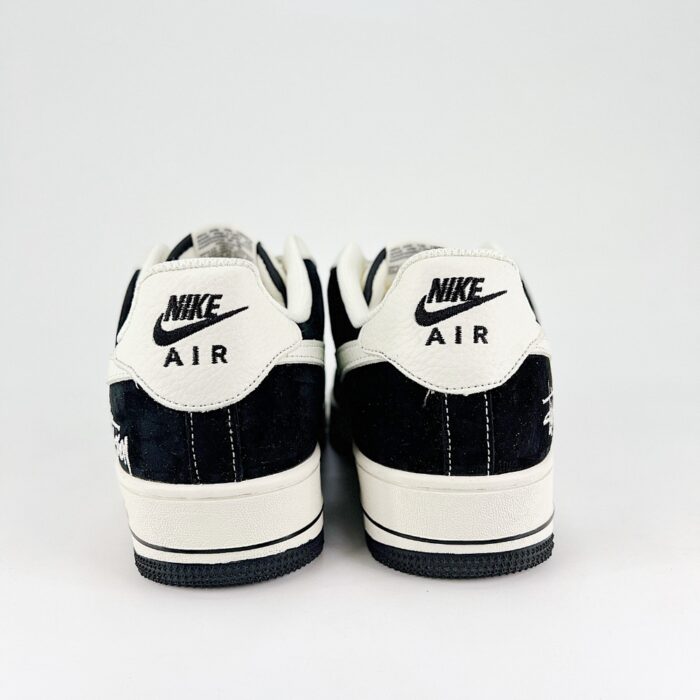 NIKE AIR FORCE 1 07 LOW STUSSY JOINT BLACK WHITE ENGLISH XZ6188 671 - Image 5