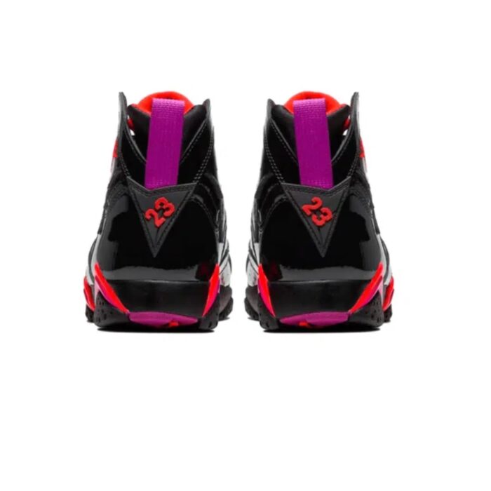 NIKE AIR JORDAN 7 RETRO BLACK GLOSS BRIGHT CRIMSON ANTHRACITE SMOKE GREY 313358 006 - Image 4