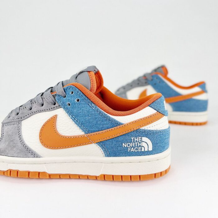 NIKE SB DUNK LOW X THE NORTH FACE GREY NAVY ORANGE - Image 5