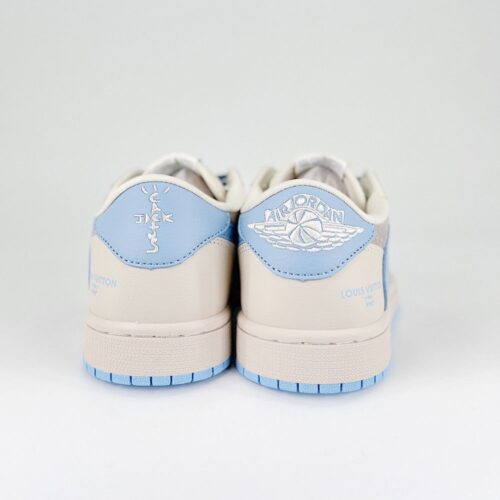 NIKE AIR JORDAN 1 LOW X TRAVIS SCOTT X LOUIS VUITTON GREY BLUE - Image 5