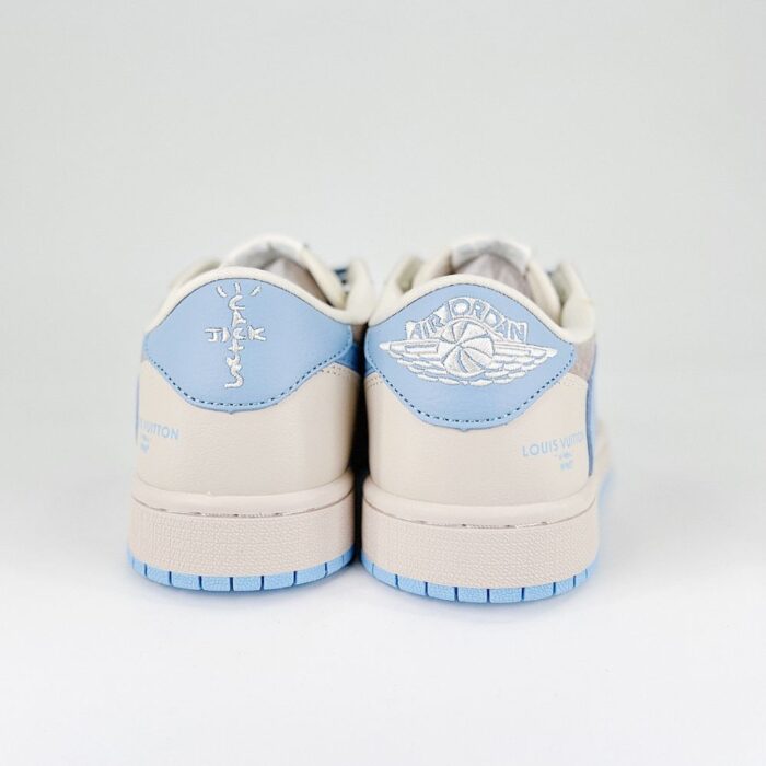 NIKE AIR JORDAN 1 LOW X TRAVIS SCOTT X LOUIS VUITTON GREY BLUE - Image 5