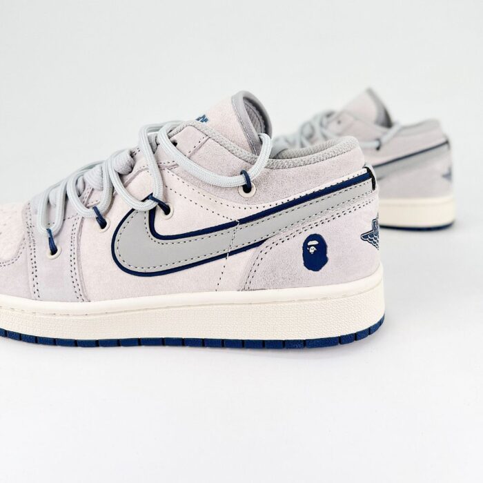 NIKE AIR JORDAN 1 LOW X BAPE NEUTRAL GREY - Image 4