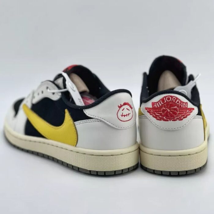 NIKE AIR JORDAN 1 LOW X TRAVIS SCOTT BLACK AND YELLOW DM7866 982 - Image 5