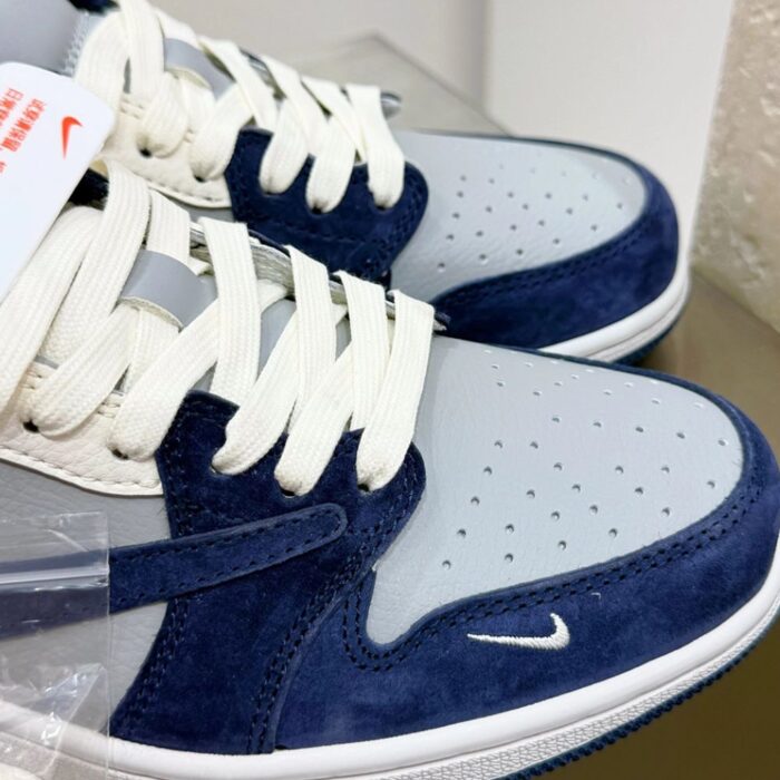 NIKE AIR JORDAN 1 LOW X TRAVIS SCOTT X UNDEFEATED NAVY GREY - Image 5