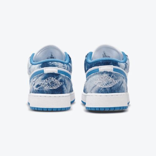 NIKE AIR JORDAN 1 LOW WASHED DENIM DM8947 100 - Image 5