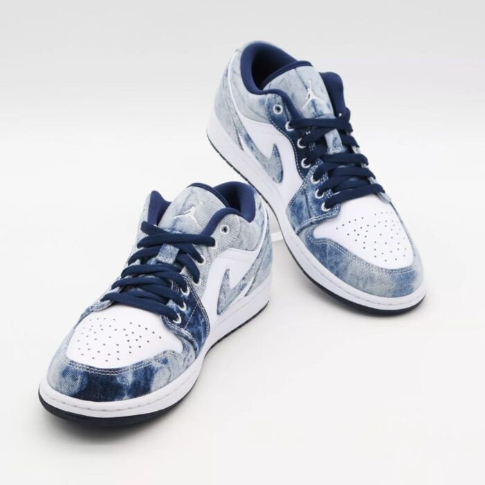 NIKE AIR JORDAN 1 LOW SE WASHED DENIM CZ8455 100 - Image 5