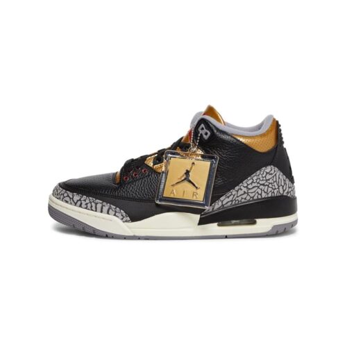 NIKE AIR JORDAN 3 BLACK GOLD CK9246 067 - Image 5