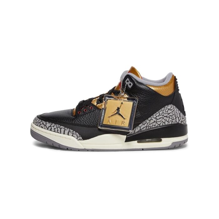 NIKE AIR JORDAN 3 BLACK GOLD CK9246 067 - Image 5