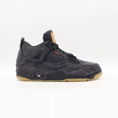 NIKE AIR JORDAN 4 RETRO LEVI’S BLACK LEVI’S TAG AO2571 001 - Image 5
