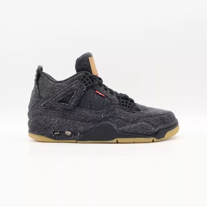 NIKE AIR JORDAN 4 RETRO LEVI’S BLACK LEVI’S TAG AO2571 001 - Image 5