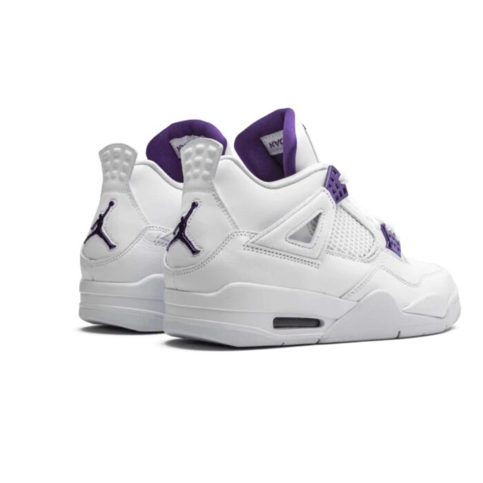 NIKE AIR JORDAN 4 RETRO METALLIC PURPLE GS 408452 115 - Image 5