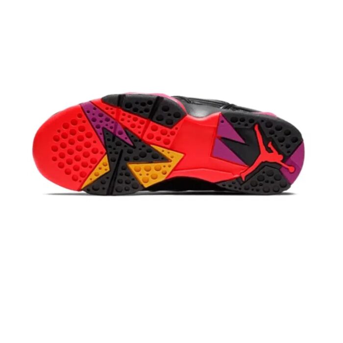 NIKE AIR JORDAN 7 RETRO BLACK GLOSS BRIGHT CRIMSON ANTHRACITE SMOKE GREY 313358 006 - Image 5