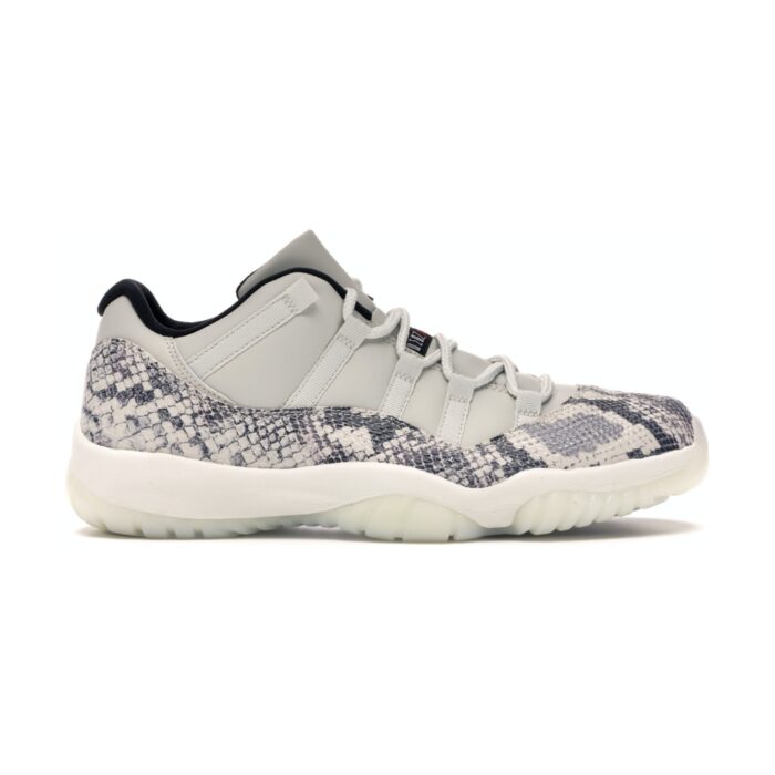 NIKE AIR JORDAN 11 RETRO LOW SNAKE WHITE BLACK DARK CONCORD 378037 100 - Image 2