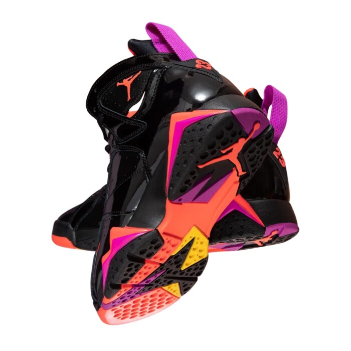NIKE AIR JORDAN 7 RETRO BLACK GLOSS BRIGHT CRIMSON ANTHRACITE SMOKE GREY 313358 006 - Image 7