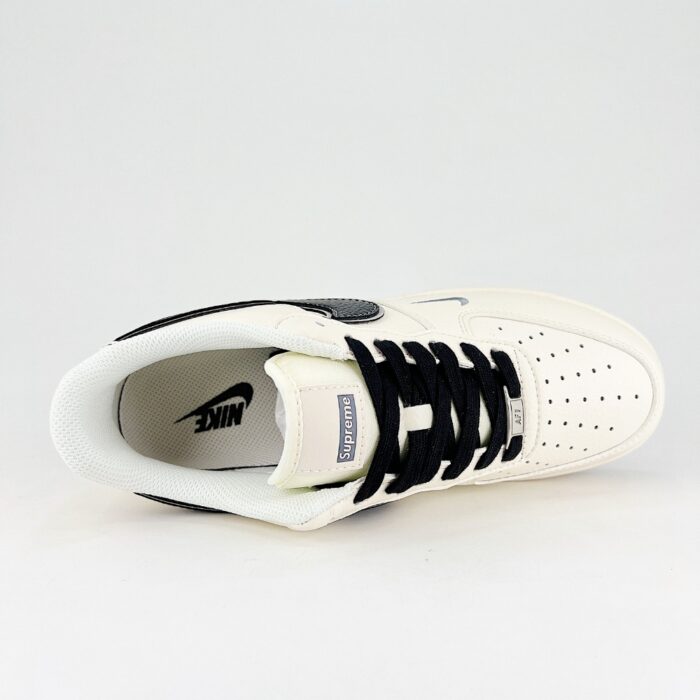 NIKE AIR FORCE 1 07 LOW SUPREME BLACK GREY OFF WHITE XZ6188 362 - Image 4