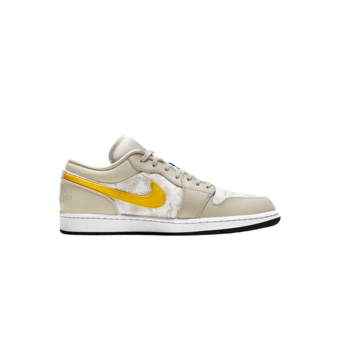NIKE AIR JORDAN 1 LOW PALM TREE LIGHT OREWOOD BROWN AMARILLO WHITE LASER BLUE CK3022 107 - Image 2