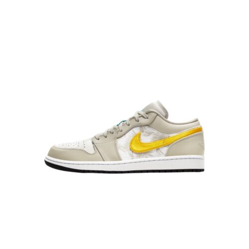 NIKE AIR JORDAN 1 LOW PALM TREE LIGHT OREWOOD BROWN AMARILLO WHITE LASER BLUE CK3022 107 - Image 3