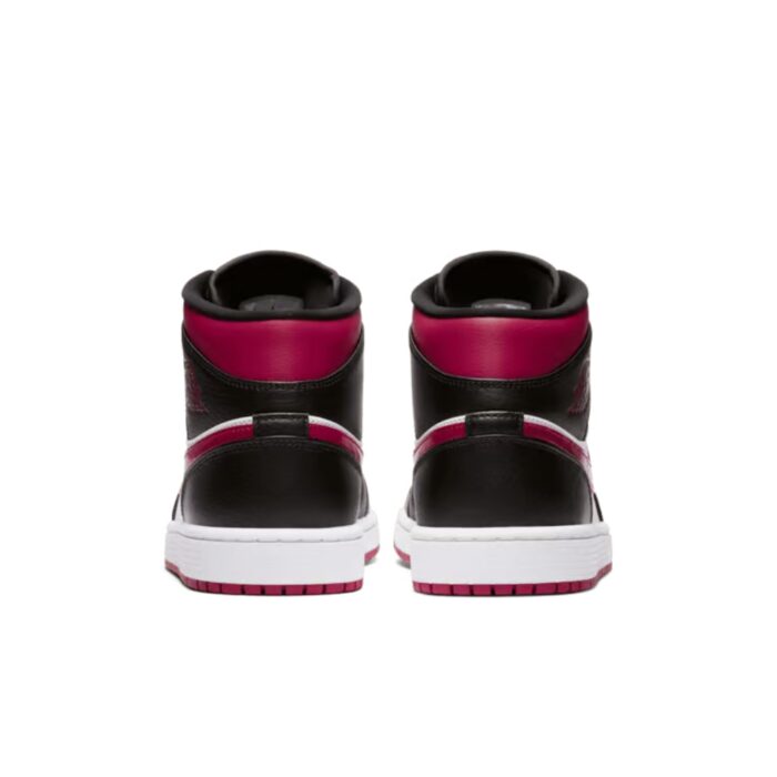 NIKE AIR JORDAN 1 MID BRED TOE BLACK WHITE NOBLE RED 554724 066 - Image 5