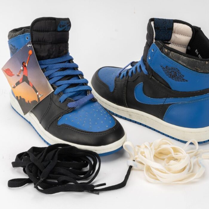 NIKE AIR JORDAN 1 HIGH 85 ROYAL BLACK BLUE - Image 5
