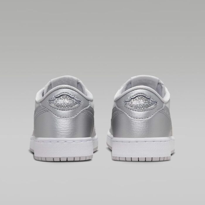 NIKE AIR JORDAN 1 LOW OG SILVER NEUTRAL GREY METALLIC SILVER WHITE CZ0790 002 - Image 6