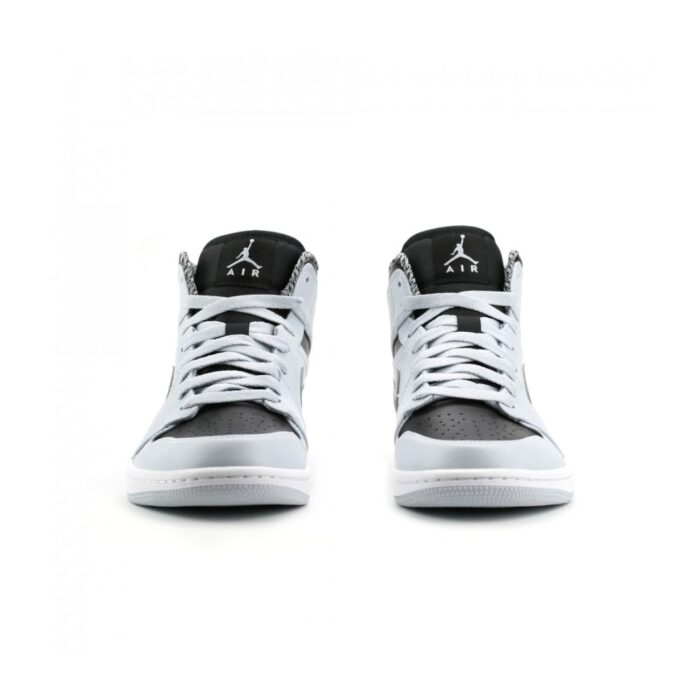 NIKE AIR JORDAN 1 MID PURE PLATINUM METALLIC SILVER 554724 032 - Image 5