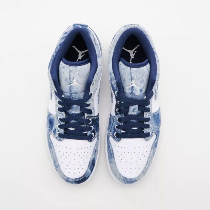 NIKE AIR JORDAN 1 LOW SE WASHED DENIM CZ8455 100 - Image 6