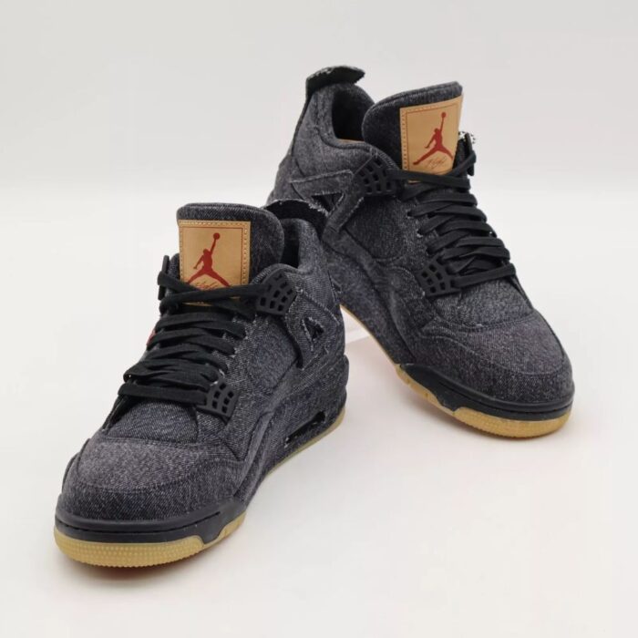 NIKE AIR JORDAN 4 RETRO LEVI’S BLACK LEVI’S TAG AO2571 001 - Image 6