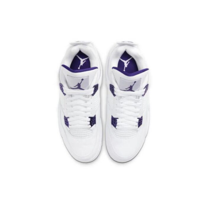 NIKE AIR JORDAN 4 RETRO METALLIC PURPLE GS 408452 115 - Image 6