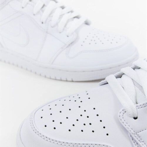 NIKE AIR JORDAN 1 MID WHITE PURE PLATINUM 554724 104 - Image 7