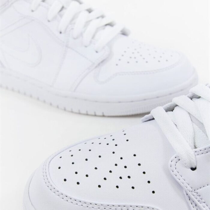 NIKE AIR JORDAN 1 MID WHITE PURE PLATINUM 554724 104 - Image 7