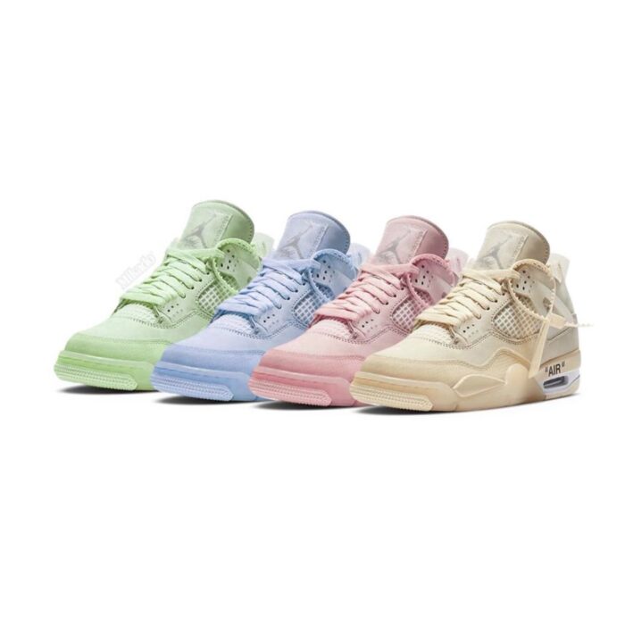 NIKE AIR JORDAN 4 RETRO X OW ICE BLUE - Image 6