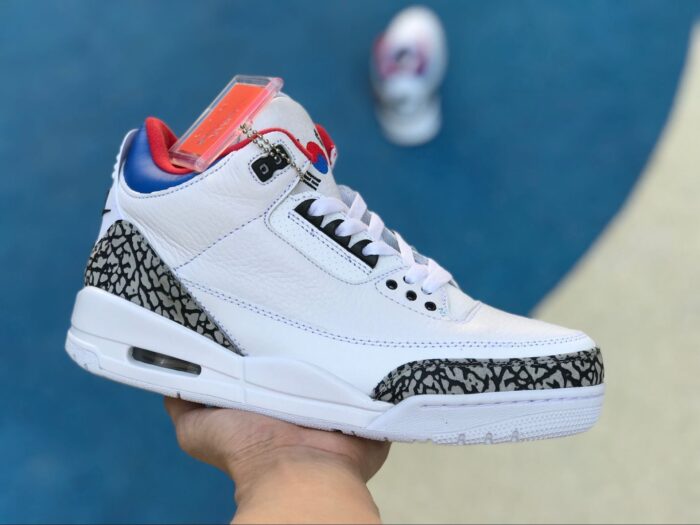 NIKE AIR JORDAN 3 RETRO SEOUL WHITE RED BLUE AV8370 100 - Image 9