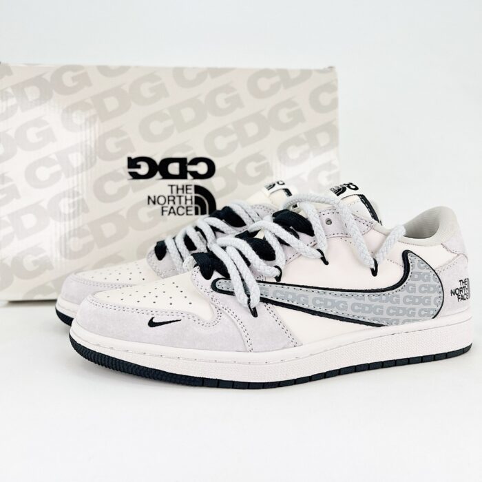 NIKE AIR JORDAN 1 LOW X TRAVIS SCOTT X FRAGMENT DESIGN OG SP DARK GRAY WHITE - Image 2
