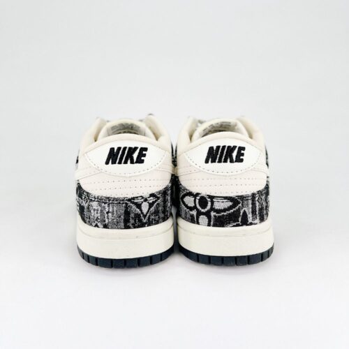 Nike SB Dunk Low X Lousi Vuitton Monogram Denim White Black - Image 7