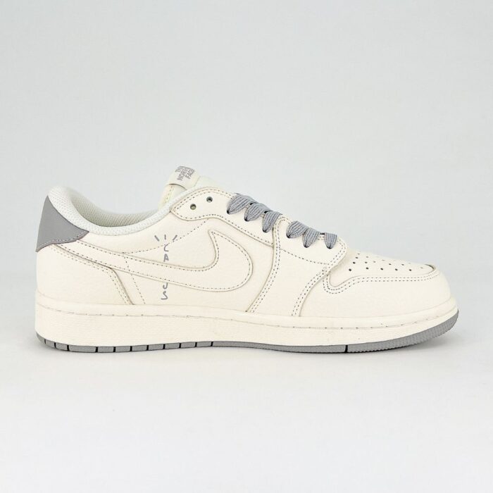 NIKE AIR JORDAN 1 LOW X TRAVIS SCOTT X SUPREME X THE NORTH FACE WHITE GREY - Image 5