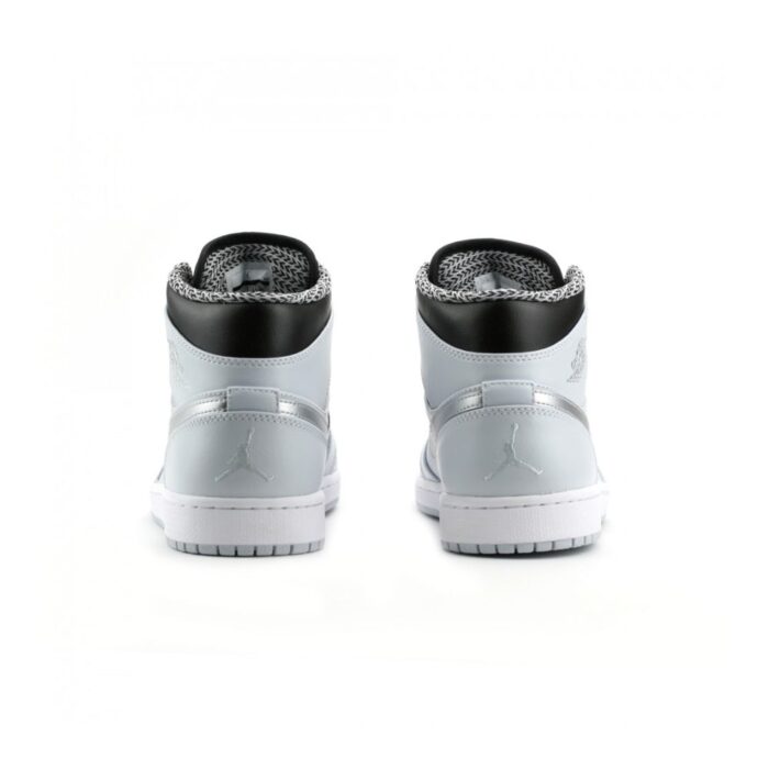 NIKE AIR JORDAN 1 MID PURE PLATINUM METALLIC SILVER 554724 032 - Image 6