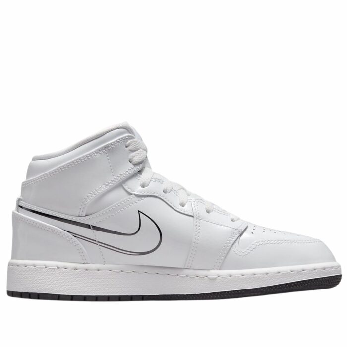 NIKE AIR JORDAN 1 MID SCHEMATIC WHITE BLACK DQ1864 100 - Image 2