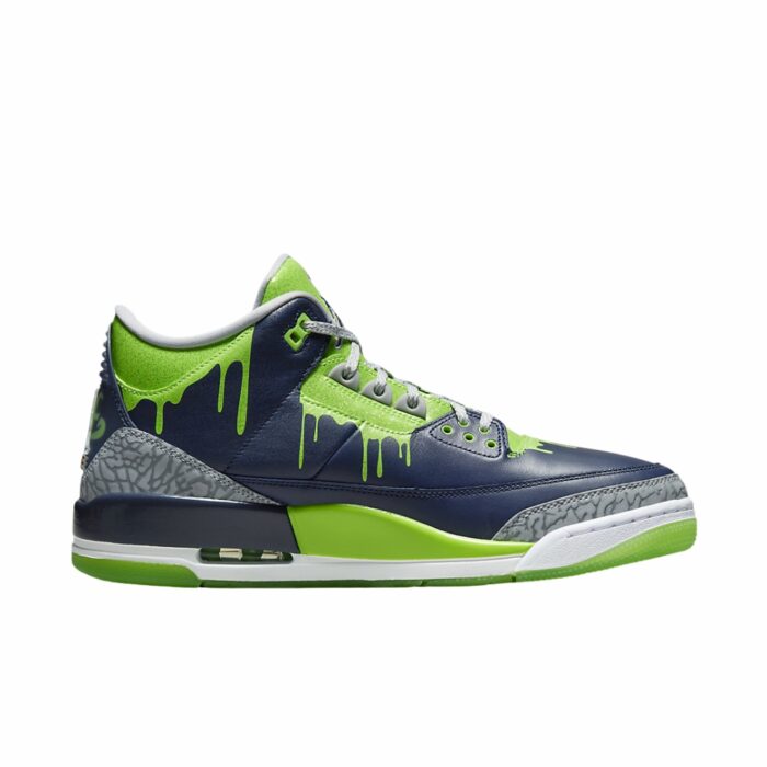 NIKE AIR JORDAN 3 X DOERNBECHER HUGO NAVY GREEN FZ3030 919 - Image 2