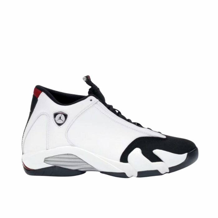 NIKE AIR JORDAN 14 RETRO BLACK TOE 2014 WHITE BLACK VARSITY RED METALLIC SILVER 487471 102 - Image 2