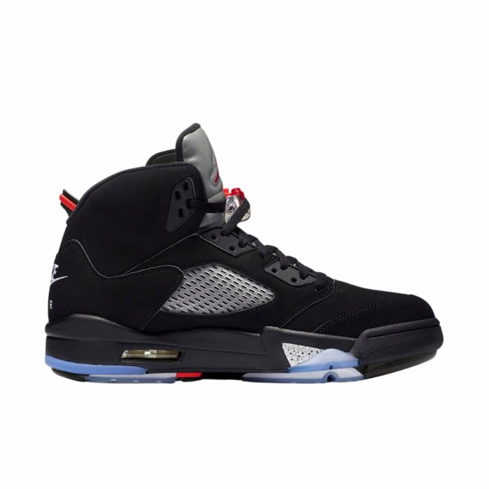 NIKE AIR JORDAN 5 RETRO BLACK FIRE RED METALLIC SILVER WHITE 845035 003 - Image 2