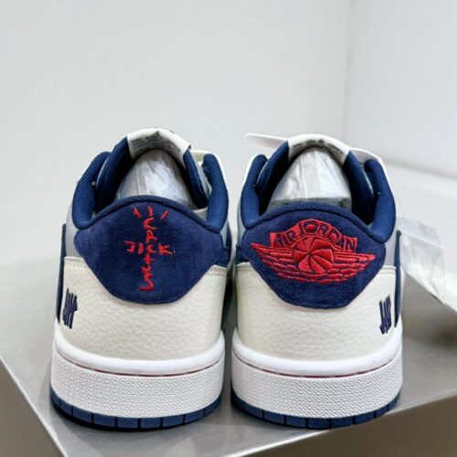 NIKE AIR JORDAN 1 LOW X TRAVIS SCOTT X UNDEFEATED NAVY GREY - Image 7