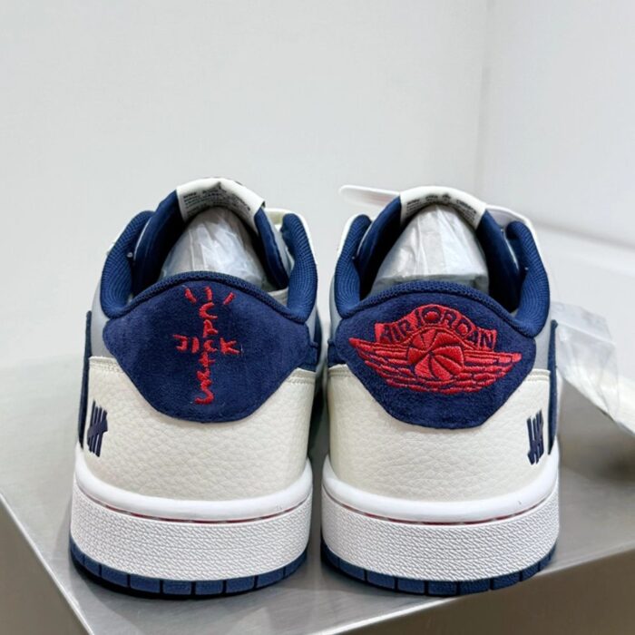 NIKE AIR JORDAN 1 LOW X TRAVIS SCOTT X UNDEFEATED NAVY GREY - Image 7