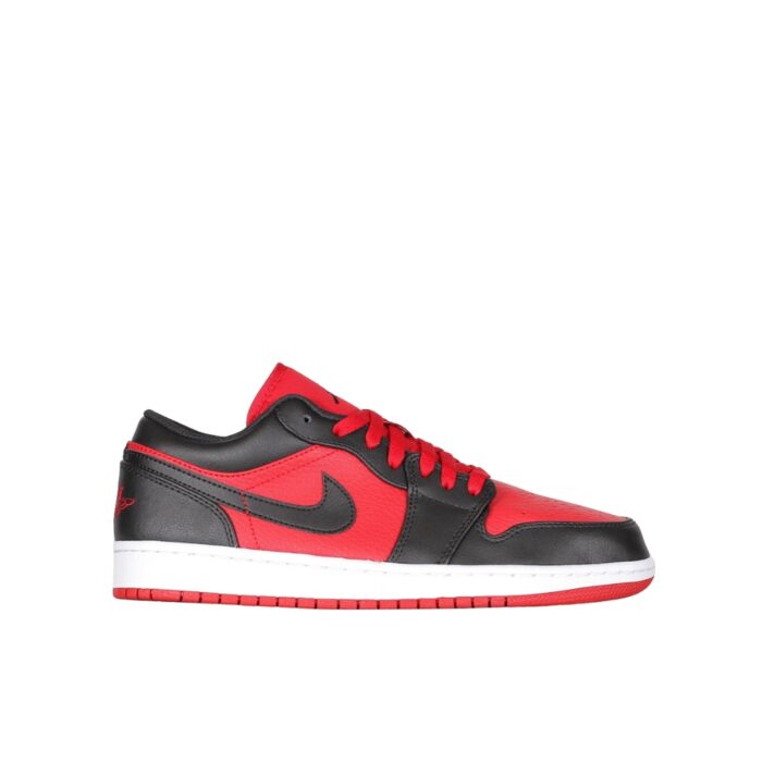 NIKE AIR JORDAN 1 LOW BLACK GYM RED 553558 610 - Image 2