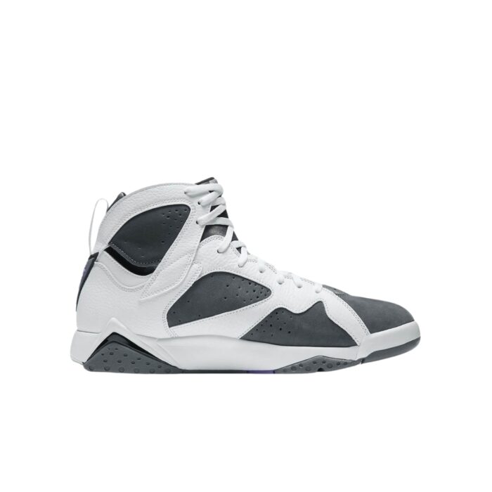 NIKE AIR JORDAN 7 RETRO FLINT 2021 WHITE FLINT GREY BLACK VARSITY PURPLE CU9307 100 - Image 2