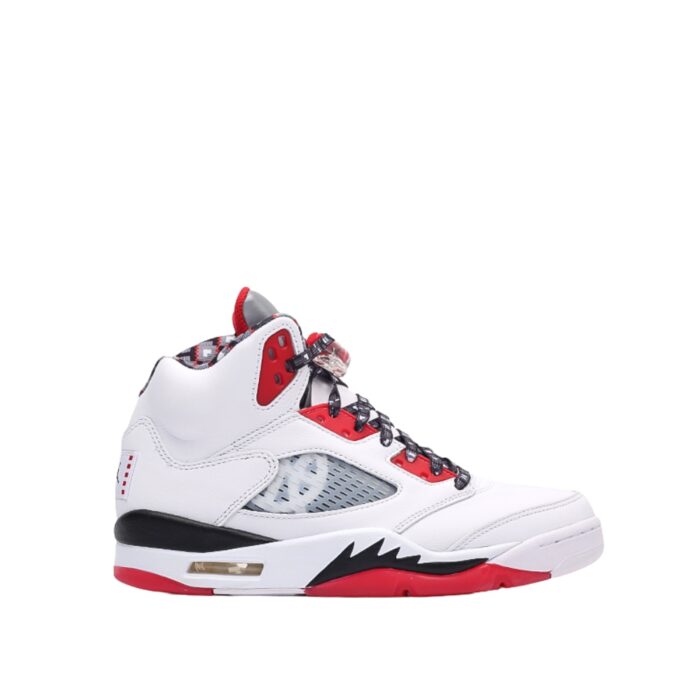 NIKE AIR JORDAN 5 RETRO QUAI 54 WHITE UNIVERSITY RED BLACK DJ7903 106 - Image 2