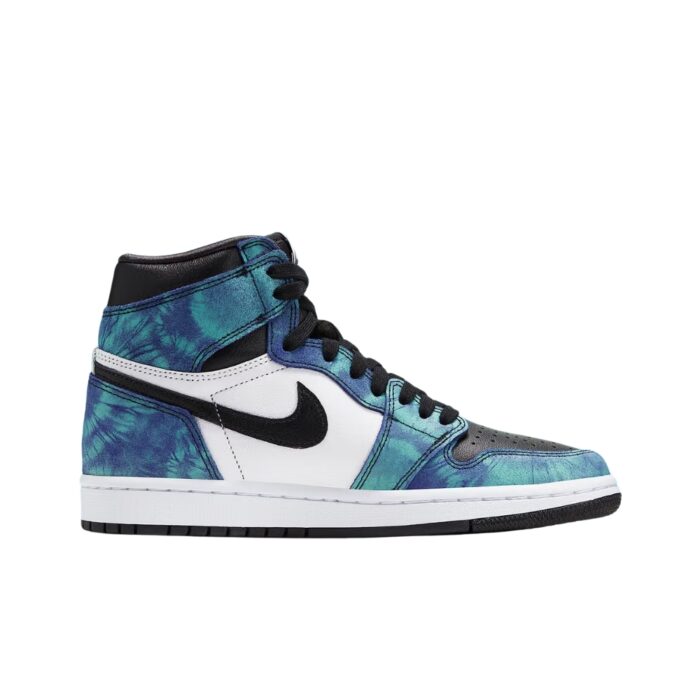 NIKE AIR JORDAN 1 RETRO HIGH TIE DYE W WHITE BLACK AURORA GREEN CD0461 100 - Image 2