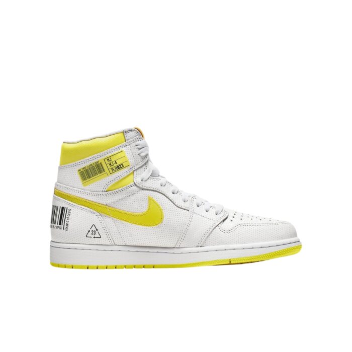 NIKE AIR JORDAN 1 RETRO HIGH FIRST CLASS FLIGHT WHITE DYNAMIC YELLOW BLACK 555088 170 - Image 2